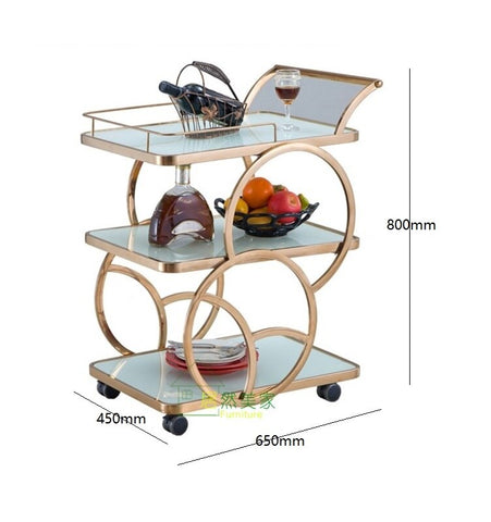 [variant_title] - Kitchen Trolley Cart / 80cm(31") Handle High / Food Bar Cart