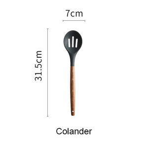 colander spoon - Silicone Spatula Heat-resistant Soup Spoon Non-stick Special Cooking Shovel Kitchen Tools