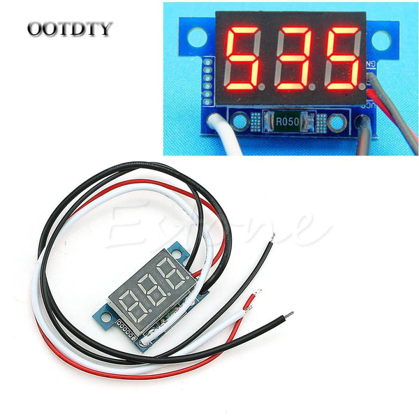 Red - OOTDTY Mini LED 0-999mA DC 4-30V Digital Panel Ammeter Amp Ampere Meter with Wire dorp shipping