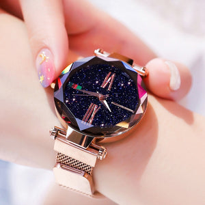 [variant_title] - Luxury Rose Gold Women Watch Magnet Starry sky Wrist Watch For Ladies Female Wristwatch Waterproof reloj mujer relogio feminino