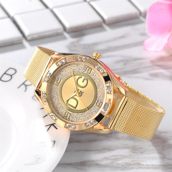 [variant_title] - Women Dress Watches Stainless Steel Exquisite Watch Women Rhinestone Luxury Casual Quartz Watch Relojes Mujer 2019 New Arrivals