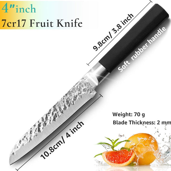 [variant_title] - Kitchen Knife 8 inch Professional Japanese Chef Knives 7CR17 440C High Carbon Stainless Steel Meat Santoku Knife Dropshipping