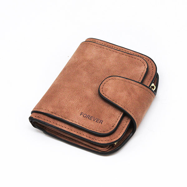 brown short - Brand Leather Women Wallets High Quality Designer Zipper Long Wallet Women Card Holder Ladies Purse Money Bag Carteira Feminina