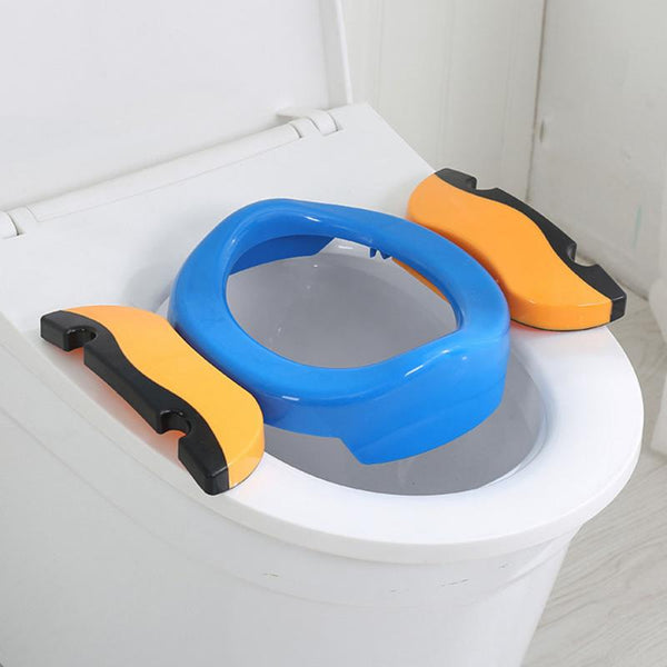 Blue - Baby Potty 2 in1 Portable Toilet Seat Kids Comfortable Assistant Multifunctional Environmentally Potty Training