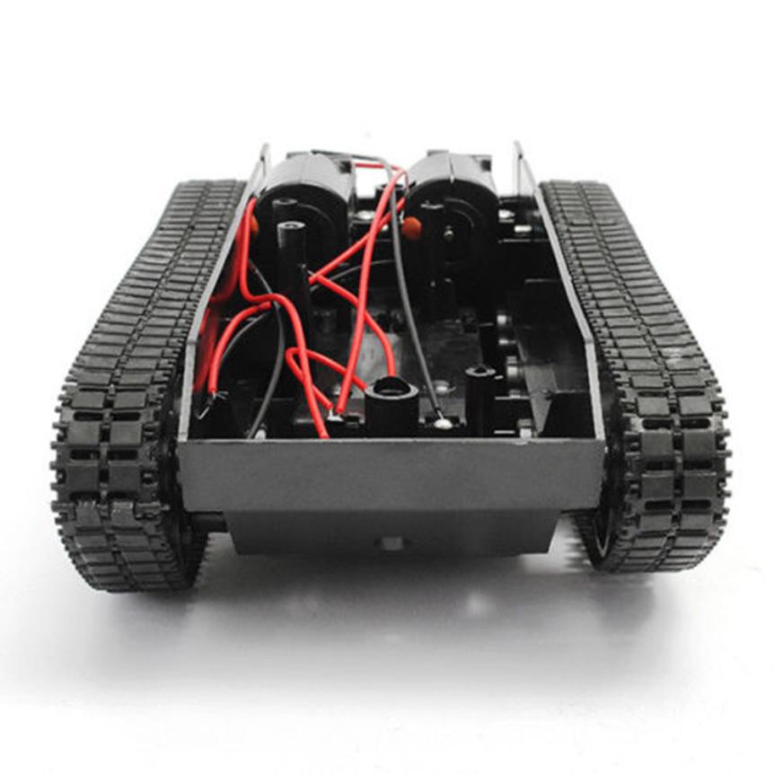 [variant_title] - Brand DIY Smart Robot Tank Car Chassis Kit Rubber Track Crawler for Arduino 130 Motor tank Remote rc Control plastic toy #BILL