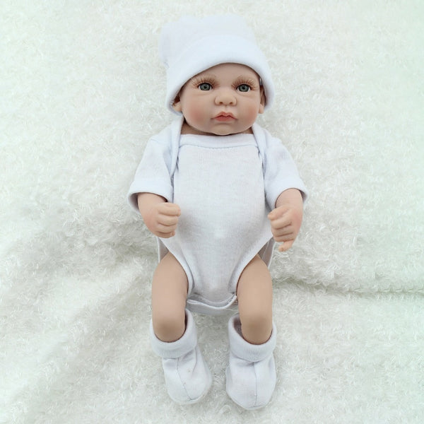 [variant_title] - Full Silicone Reborn Baby Dolls 10 inch 25cm Bebe Alive Lifelike Mini Menina Toddler Realistic Play Toys Bath Playmate Gift