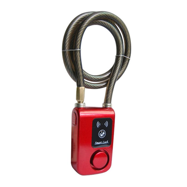 Red APP Controll - Waterproof Smart Bluetooth Lock Automatic Alarm Mobile Phone APP Unlocking Keyless for Bike/ Motorcycle/ Gate Lock