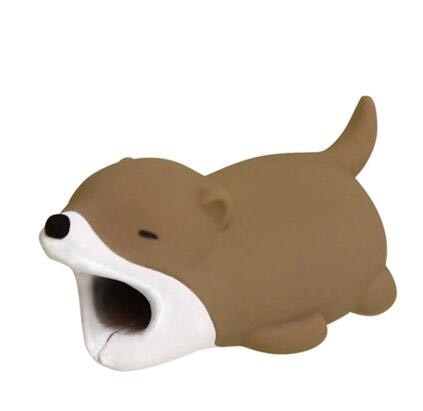 Otter - 1pcs kawaii Cable Bite Animal iphone Protector Shaped Winder Dog Bite Phone Accessory Prank Toy Funny