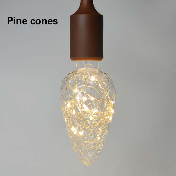 Pine cones-496 - Creative  Edison Light Bulb Vintage Decoration LED Filament lamp Copper Wire String E27 110V 220V Replace Incandescent Bulbs