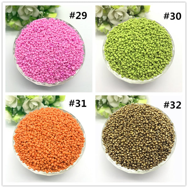 [variant_title] - 1000pcs 2mm Charm Czech Glass Seed Beads DIY Bracelet Necklace For Jewelry Making Accessories