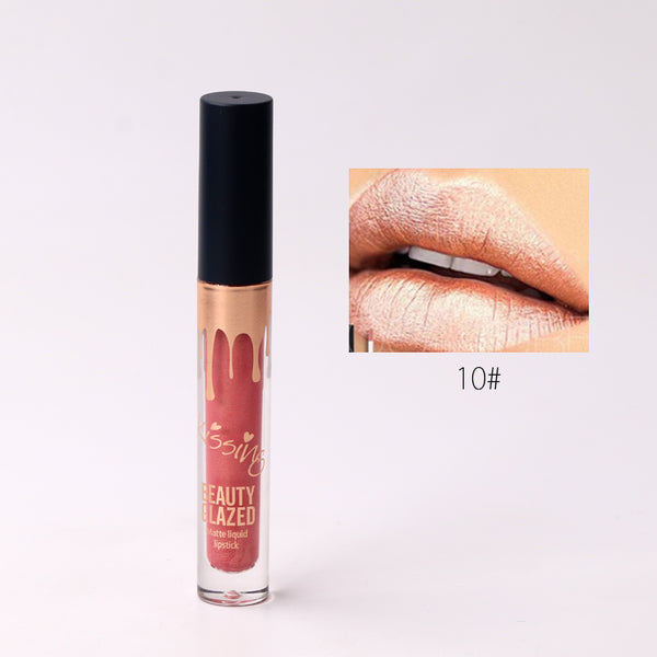NB5-10 - BEAUTY GLAZED 6 Colors Matte Lipstick Set Waterproof Long Lasting Lip Gloss Nude Velvet Pigment Batom Women Fashion Lip Makeup