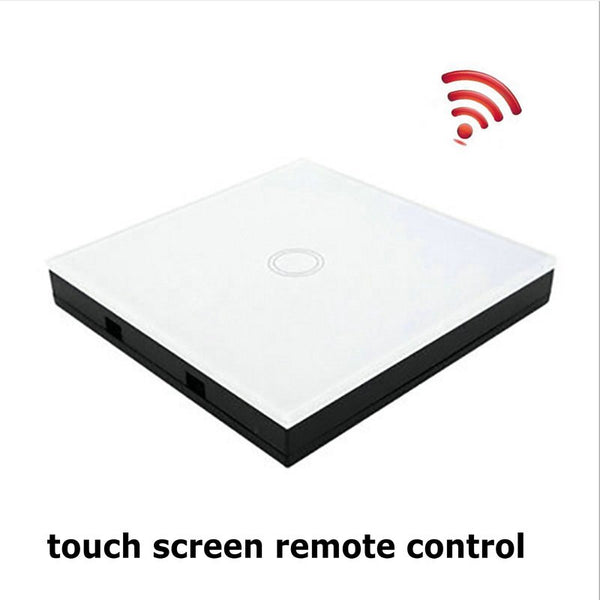 1 gang W transmitter - EU Standard Double Control Switch Wireless Remote Control Transmitter 433 Mhz Glass Panel switch shape for wall light