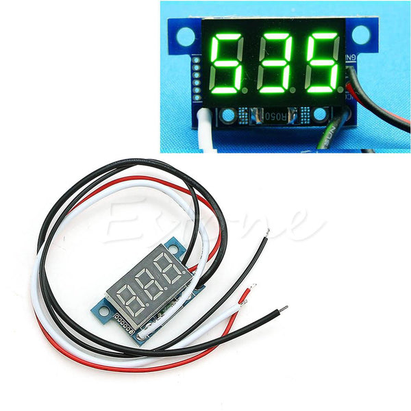 Green - OOTDTY Mini LED 0-999mA DC 4-30V Digital Panel Ammeter Amp Ampere Meter with Wire dorp shipping