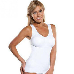 White / S - Shaper Slim Up Lift Plus Size Bra Cami Tank Top Women Body Shaper Removable Shaper Underwear Slimming Vest Corset Shapewear