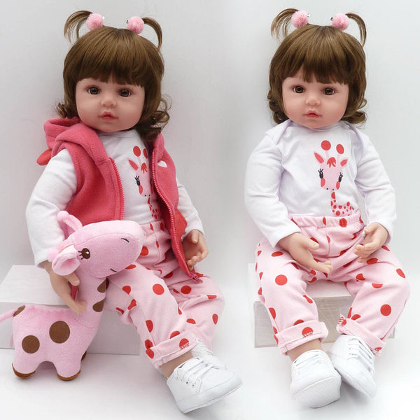 [variant_title] - NPK Lifelike Collection Sleeping Baby Doll Reborn Silicone Body Doll Baby Simulation Doll Play House Toy Cute Doll 58CM big size (Red 30-50cm)