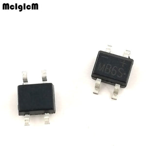 Default Title - MCIGICM 50pcs 600V 0.5A SOP-4 SMD rectifier diode bridge mb6s