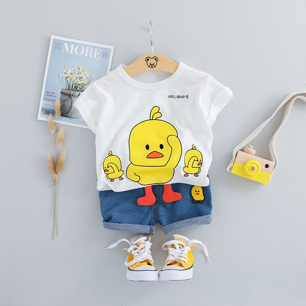 [variant_title] - HYLKIDHUOSE 2019 Summer Toddler Infant Clothing Sets Baby Girls Boys Clothes Suits T Shirt Shorts Kids Children Casual Costume