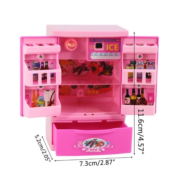 refrigerator - Kid Boy Girl Mini Kitchen Electrical Appliance Washing Sewing Machine Toy Electric iron Dummy Pretended Play air conditioning