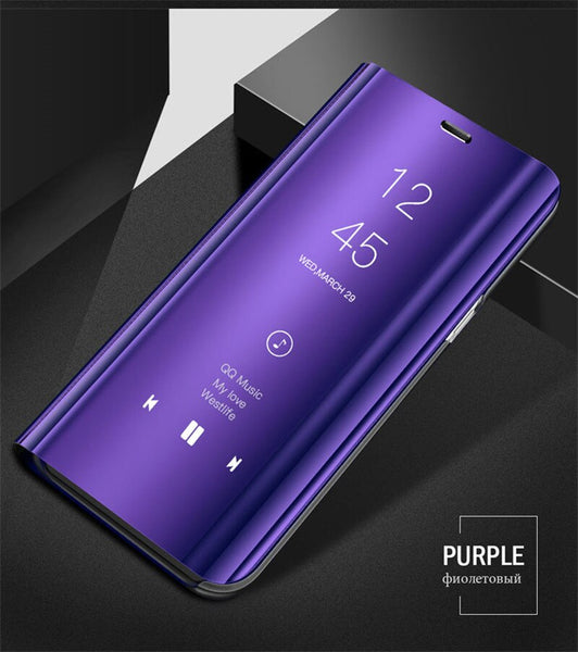 purple / For Huawei P30 lite - Luxury Mirror Cover For Huawei P30 Pro Case P 30 Flip Leather Phone Case For Coque Huawei P30 lite Case P30Pro Funda Stand Smart