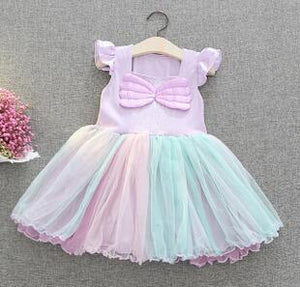 Lavender / 2T - Princess Snow White Pattern Dress Children's Day Fairy Tutu Mini Dress Kids Fancy Party Dress Costume Character Dress Cloth