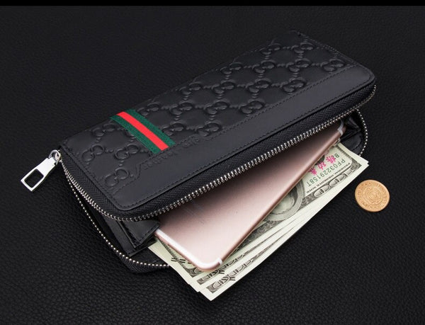[variant_title] - Luxury Brand Men Wallets Long Men Purse Wallet Male Clutch Genuine  Leather Zipper Wallet Men Business Male Wallet Coin