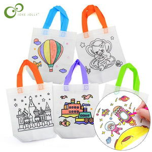 [variant_title] - 10Pcs Antistress Puzzles Educational Toy for Children DIY Eco-friendly Graffiti Bag Kindergarten Hand Painting Materials GYH (Random Mixed)