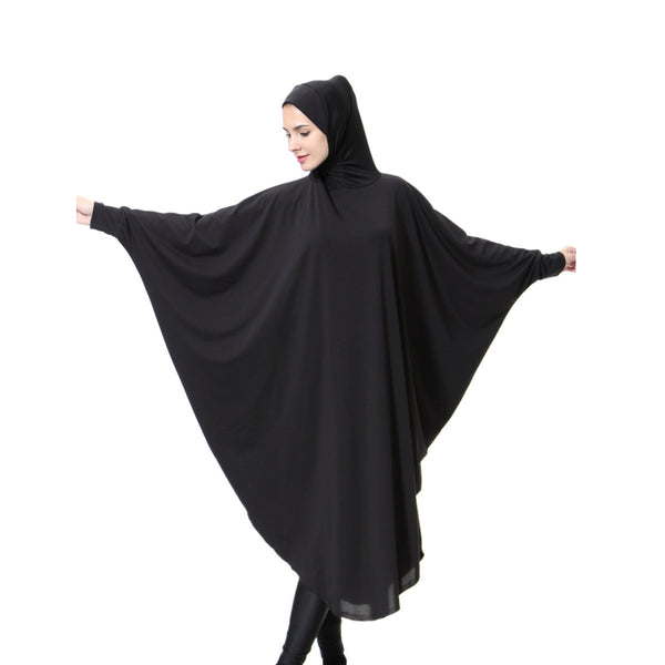 [variant_title] - Muslim Lady Thobe With Hijab Abaya Dress Face Cover Jilbab Prayer Clothing Ramadan for Women Long Sleeve Middle East Robe Islam