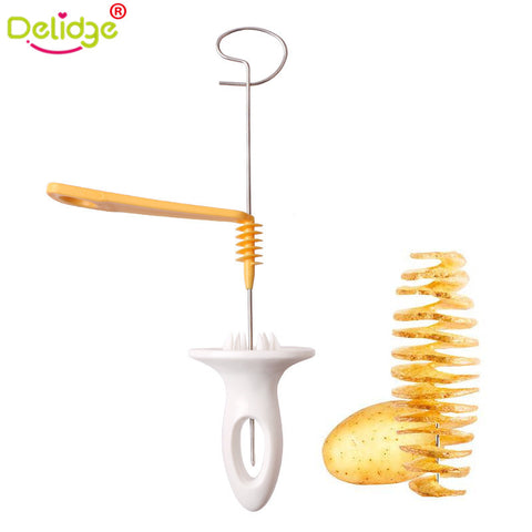 Default Title - Delidge 1 set Tornado Potato Spiral Cutter String Rotate Potato  Chips Tower Slicer DIY Manual Twisted Potato Cutter