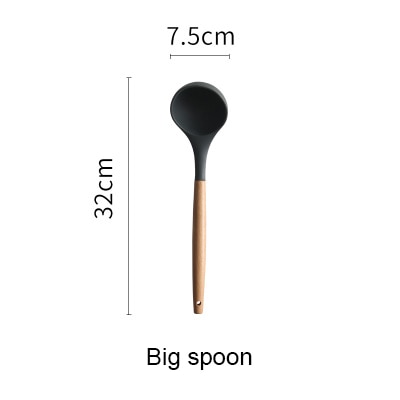 large soup spoon - Silicone Spatula Heat-resistant Soup Spoon Non-stick Special Cooking Shovel Kitchen Tools
