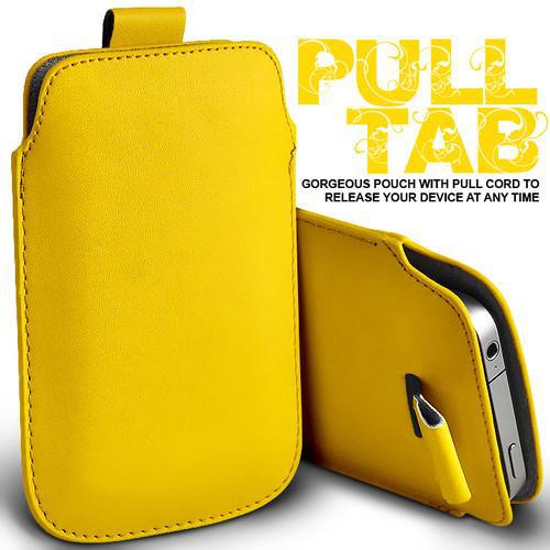 yellow / 73x134mm - Universal pouch case For Samsung A6S A3 A5 A7 2017 case cover Pull Tab Leather Sleeve Bag for Samsung A310 A510 A710 phone case