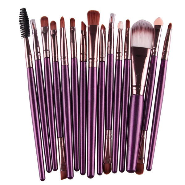 [variant_title] - MAANGE Pro 15Pcs Makeup Brushes Set Eye Shadow Foundation Powder Eyeliner Eyelash Lip Make Up Brush Cosmetic Beauty Tool Kit Hot