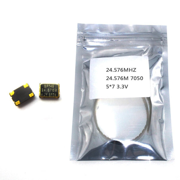 Default Title - 10pcs SMD 5070 active crystal oscillator OSC 24.576MHZ 24.576M 7050 5*7 3.3V 25PPM