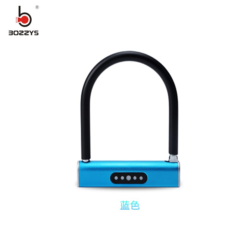 blue - intelligent Bluetooth password U-lock Glass door anti-theft lock APP waterproof Household For battery car motorcycle bicycle U1