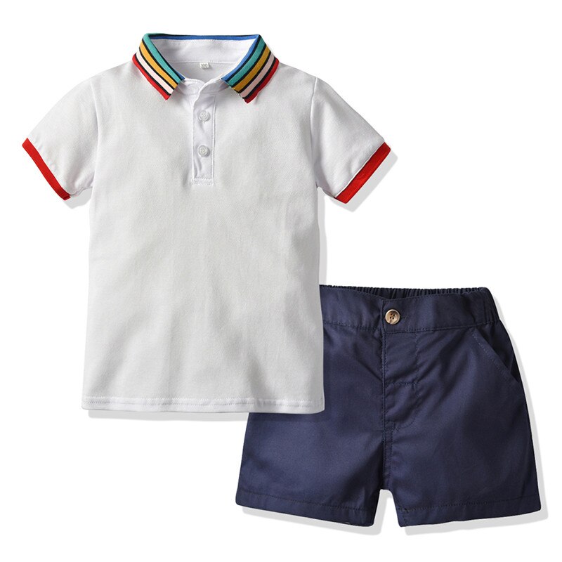 a / 2T - Tem Doger Boy Clothing Set 2019 Summer Kids Boys Clothes Suit Shorts Sleeve Tops+Shorts 2PCS Outfits Children Casual Tracksuit