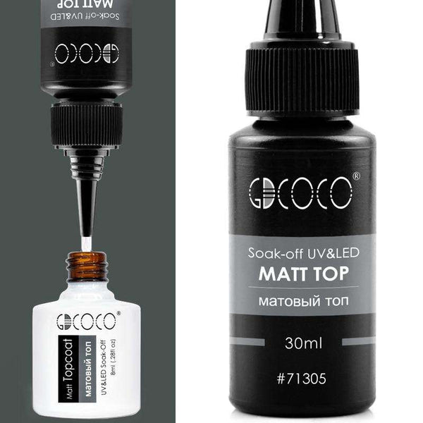 Matt Top 30ml - #86102 GDCOCO 2019 New Arrival Primer Gel Varnish Soak Off UV LED Gel Nail Polish Base Coat No Wipe Top Color Gel Polish
