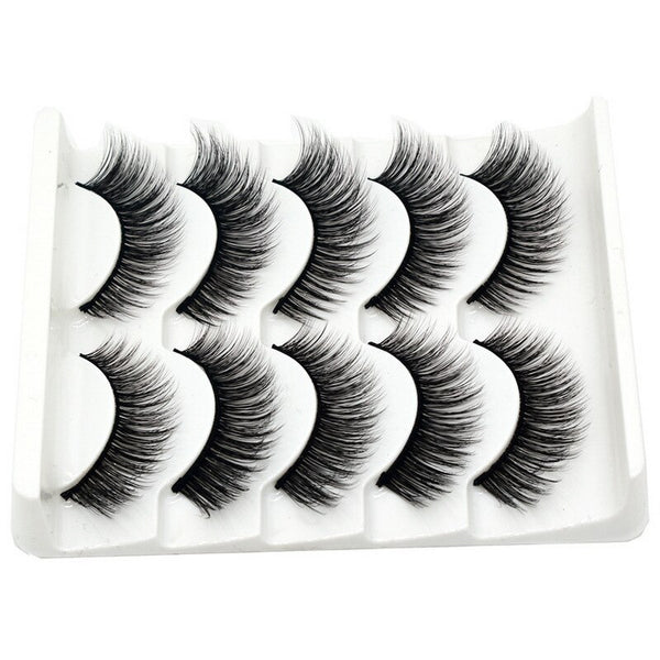 3D19 - 5 pairs natural false eyelashes fake lashes long makeup 3d mink lashes eyelash extension mink eyelashes for beauty DOCOCER
