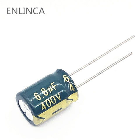 Default Title - 30pcs/lot 6.8UF high frequency low impedance 400V 6.8UF aluminum electrolytic capacitor size 10*13mm S32
