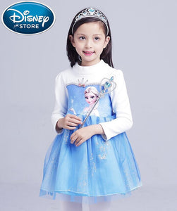 [variant_title] - Disney Frozen dress Girls Princess for girls Elsa Anna elza Chlidren Kids Girls Summer New Year Cosplay Party Christmas clothing