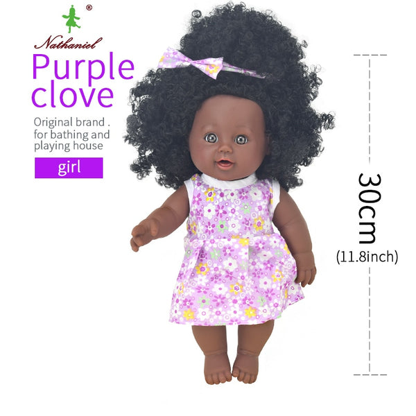 09 - black  baby dolls pop green African! 12inch  lol reborn silicone vinyl 30cm newborn poupee boneca baby soft toy girl kid todder