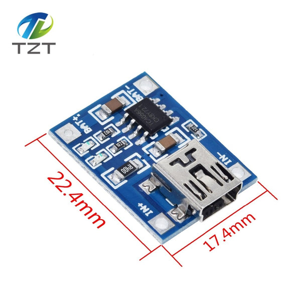 [variant_title] - TZT type-c / Micro USB 5V 1A 18650 TP4056 Lithium Battery Charger Module Charging Board With Protection Dual Functions 1A Li-ion