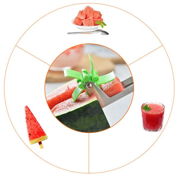 [variant_title] - Transhome Watermelon Slicer Cutter Stainless Steel Windmill Cut Watermelon Artifact Fruit Cutter Kitchen Gadgets Fruit Tool 2019