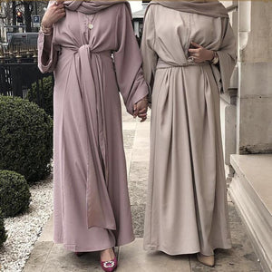 [variant_title] - Fahion Muslimah fake two pieces Robe Musulmane Turkish Dubai fashion Muslim kaftan Robe full length Worship Service abaya wq1276