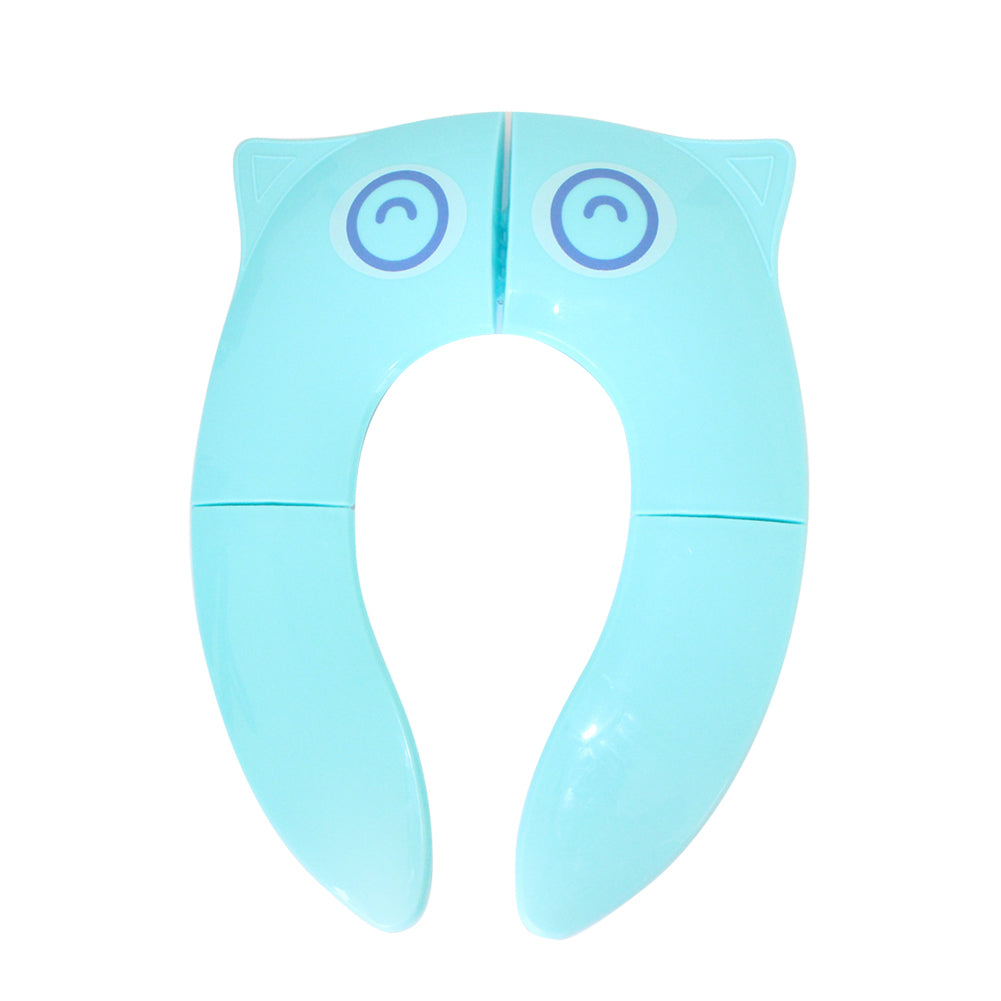 Blue owl big eyes - Baby Travel Portable Potty Seat Toddler non-slip silicone Toilet Mat Training Seat Cover Children Urinal Cushion Pad /mat