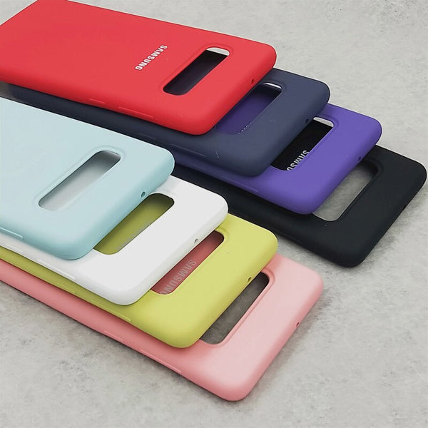 [variant_title] - S10 Case Original Samsung Galaxy S10 Plus/S10e Silky Silicone Cover High Quality Soft-Touch Back Protective Shell S 10 + S10 E