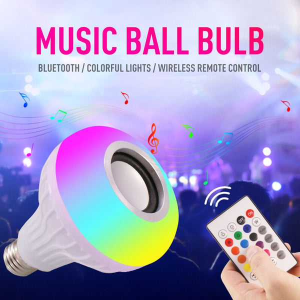 Default Title - RGB Remote Control Bluetooth Music Light Bulb Led Smart Light Bulb Wifi Colorful Music Light Bulb Stage Light Smart Home