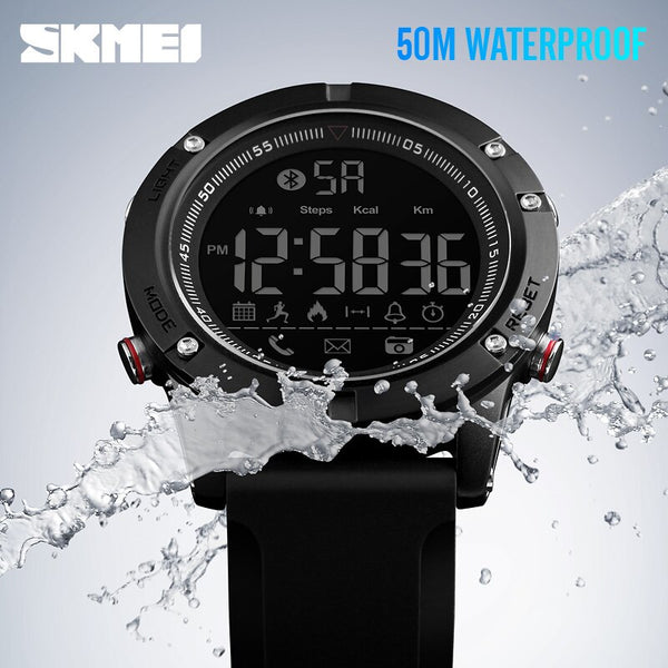 [variant_title] - SKMEI Sports Bluetooth Digital Wristwatches Fashion Smart Watch Men Pedometer Calorie Remote Camera LED Military Watches Relogio