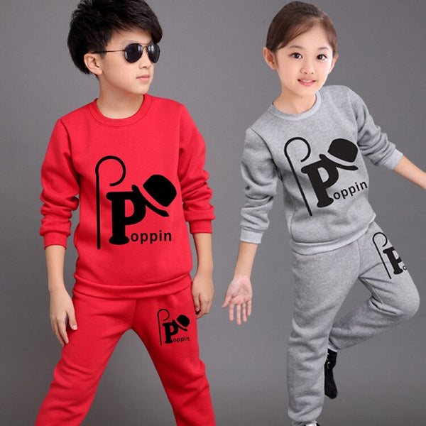 [variant_title] - Children's Suits Spring Autumn Wear Boys and Girls Long Sleeved Tops + Trousers Kids 2 Suits Big Children Sport Sets 3-12 Ages