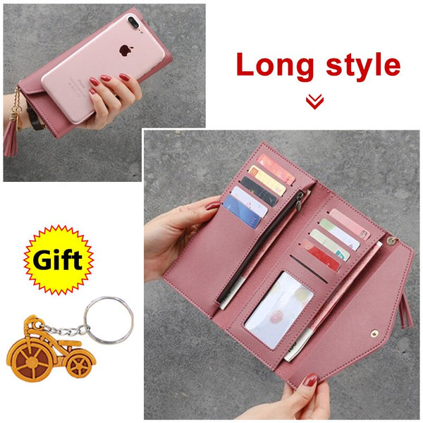 [variant_title] - Mini Tassel Wallet Women Fashion Purse Female Short Mini Wallets Korean Students Lovely Purse Female Small Wallet for Women