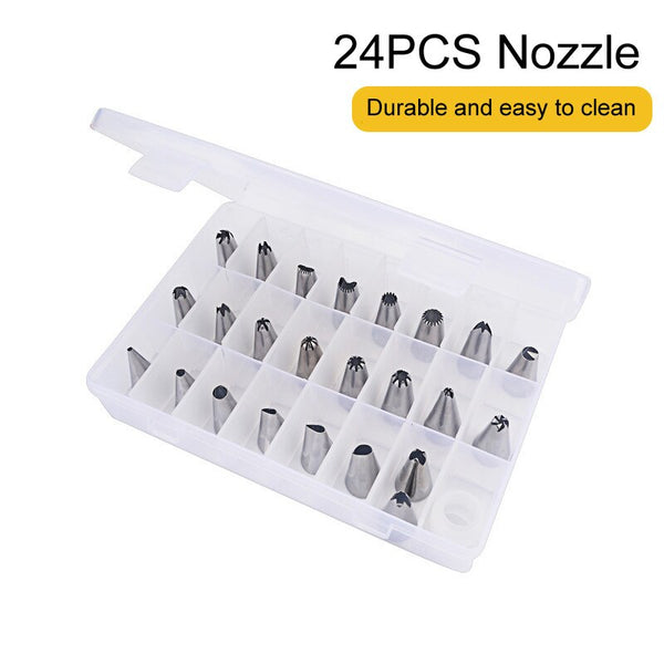 [variant_title] - Cream 38 Pcs Baking Pastry Tool Pastry Tools Bakeware Confectionery Bags Nozzles Confectionery Cake Shop Home Kitchen Dining