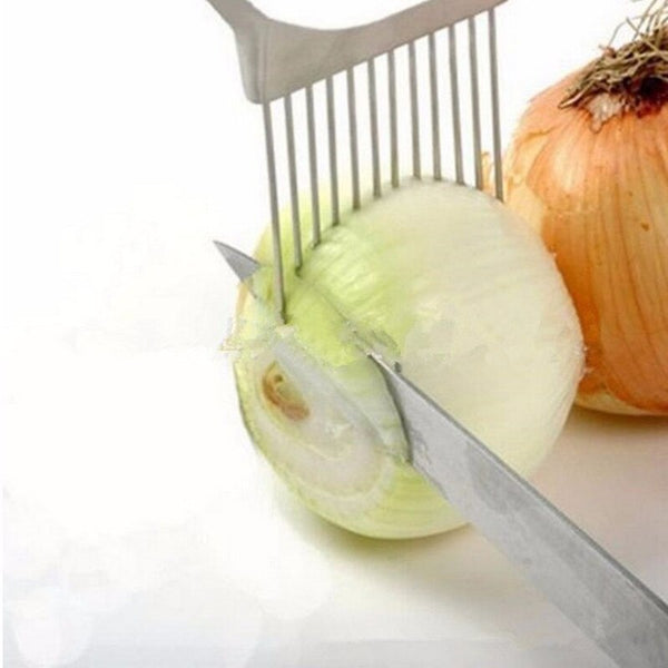 [variant_title] - 1PC Shrendders Slicers Tomato Onion Vegetables Slicer Cutting Aid Holder Guide Slicing Cutter Safe Fork Kitchen Cooking Tools